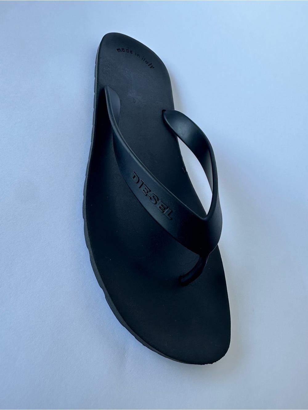 DIESEL Black Rubber Flip Flops / Thong Sandals – Made in Italy